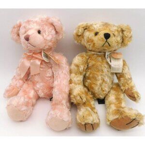 2 Russ Bears from the Past Soft Swirl Cosgrove Isabella Teddy Bears Plush Tags